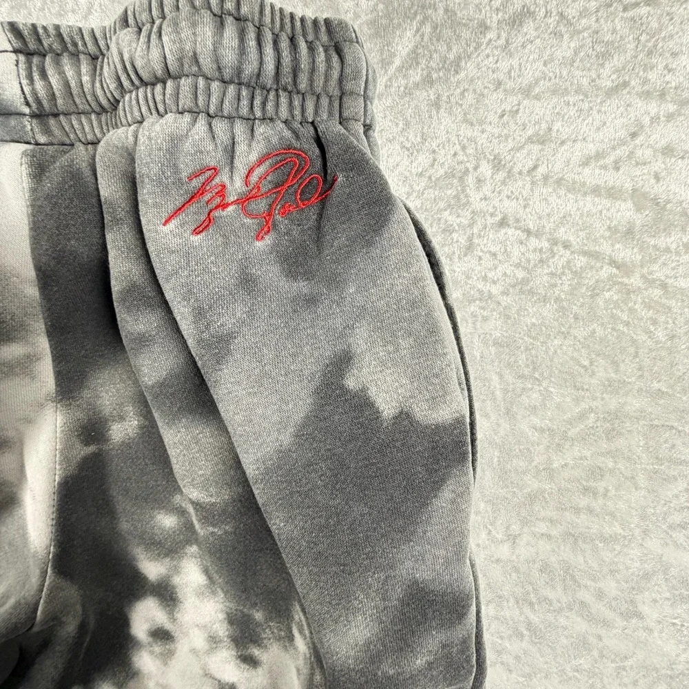 Jordan‎ Joggers Kids Small Grey White Tie Dye Fleece Pants Excellent Jumpman